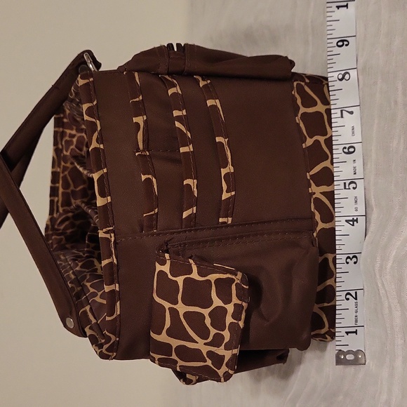 Brown Giraffe Print Craft Organizing Bag - Picture 4 of 13